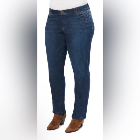 Democracy Denim - Democracy Ab Solution Straight Leg Jeans – Size 16W | Dark Wash